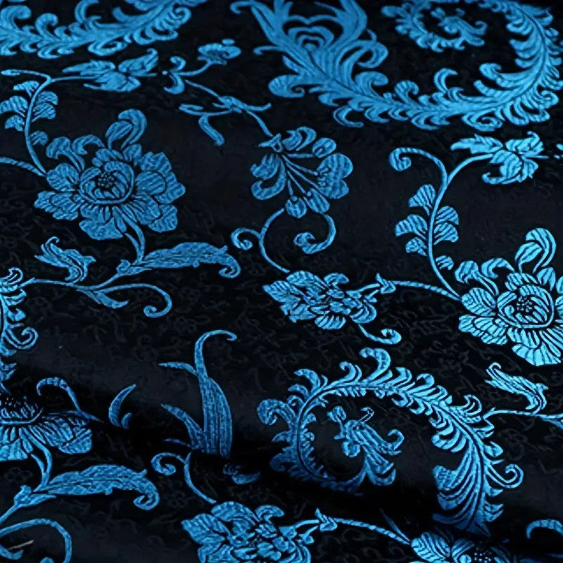 Luxurious Floral Jacquard Satin Brocade – By The Yard