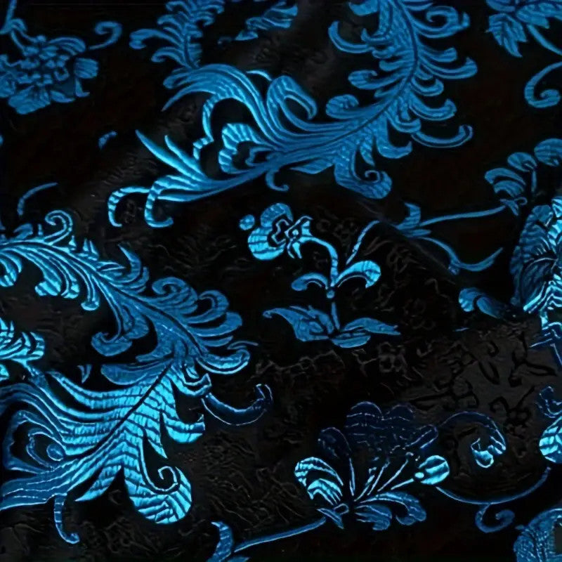 Luxurious Floral Jacquard Satin Brocade – By The Yard