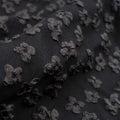 Black Floral Embossed Jacquard Fabric For Dress Making
