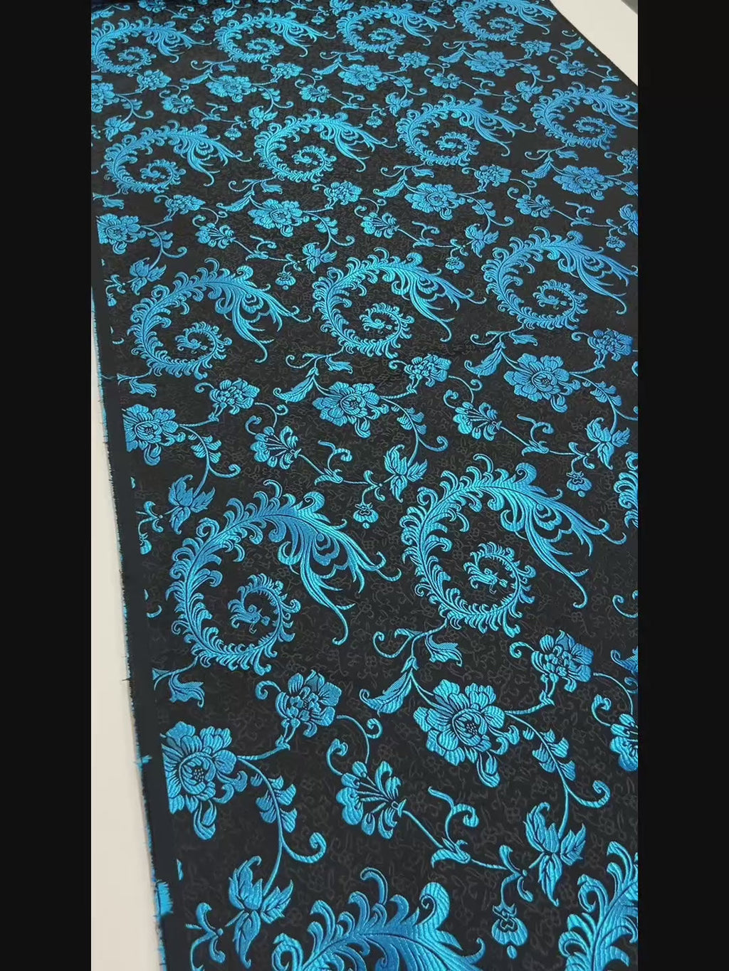 Luxurious Floral Jacquard Satin Brocade – By The Yard