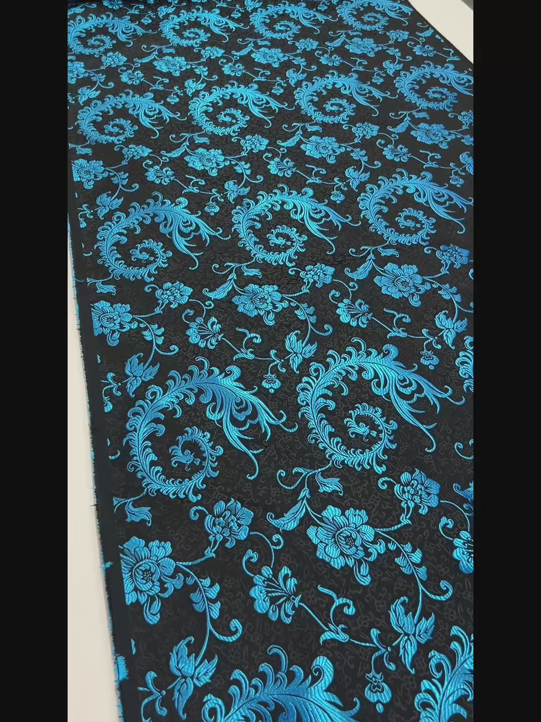 Luxurious Floral Jacquard Satin Brocade – By The Yard